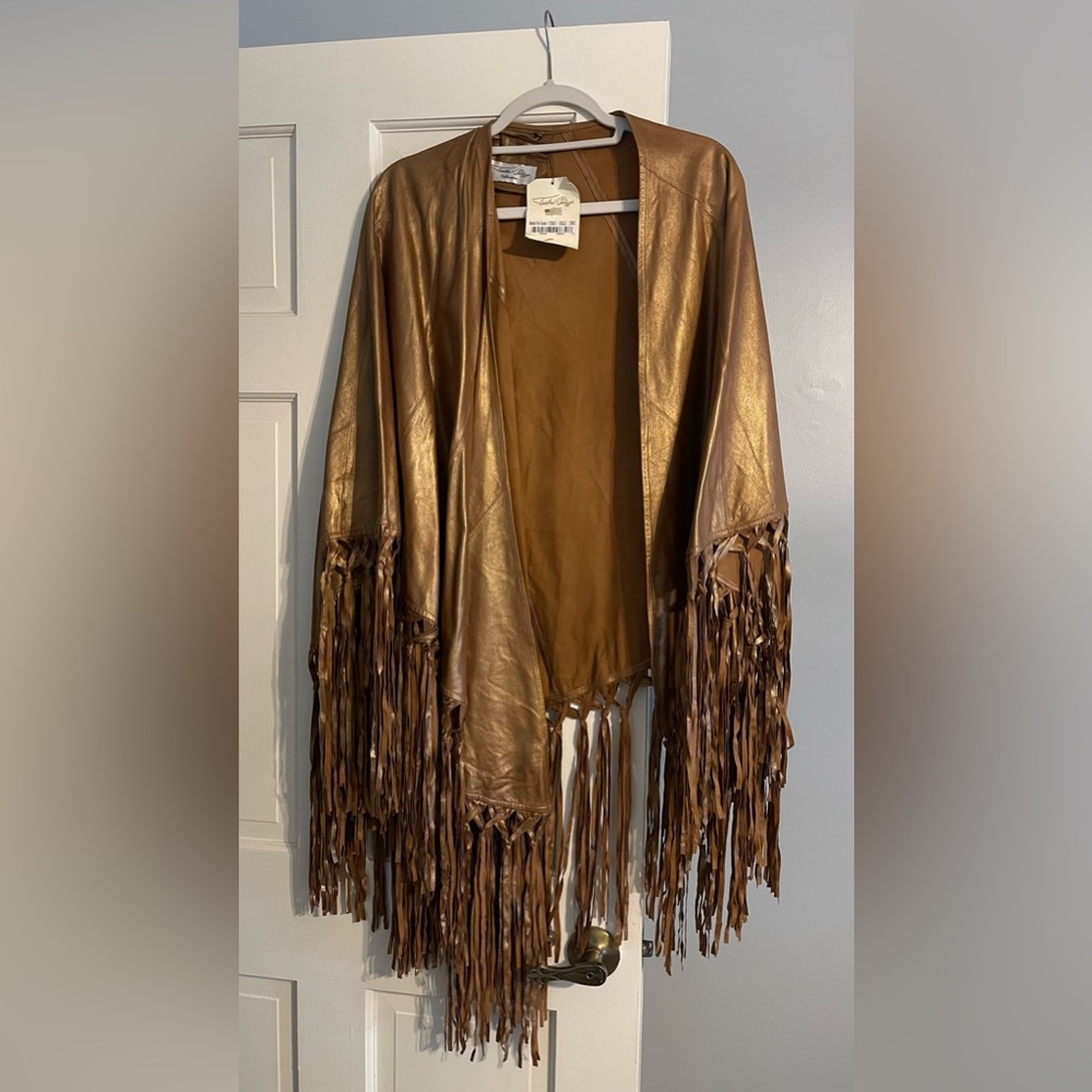 Pure leather cape